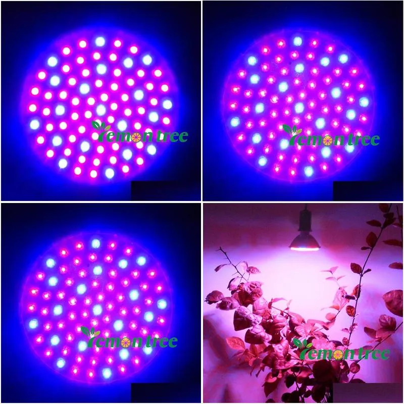 e27 red and blue 80 led 4.5 w hydroponic plant grow growth led light bulb 85265v