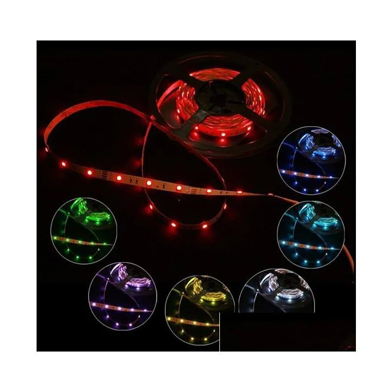 200meter rgb led strip lighting 5050 smd 200m flexible 300leds 5m/roll non waterproof dc 12v 16 colors home indoor christmas lights via