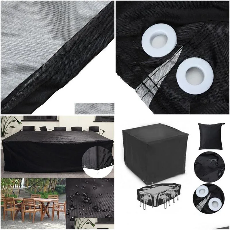 pvc waterproof outdoor garden patio furniture cover dust rain snow proof table chair sofa set covers household accessories1