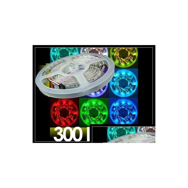 30m rgb led light strip 5050 smd 5m 300 leds waterproof ir remote controller by dhs