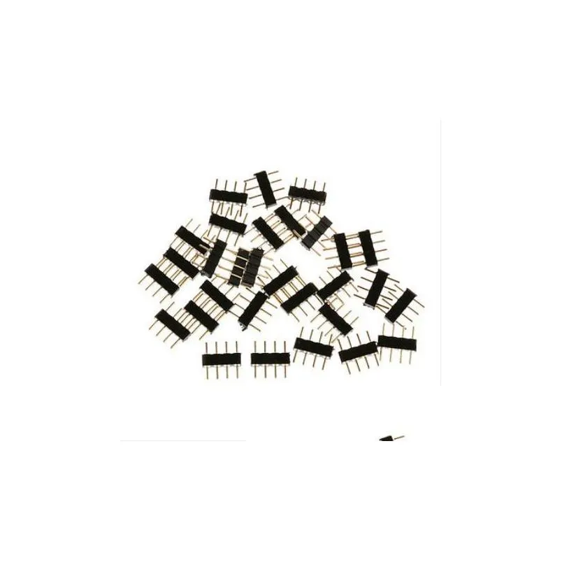 4pin male connector adapter for rgb led strips led light 12v 1000pcs