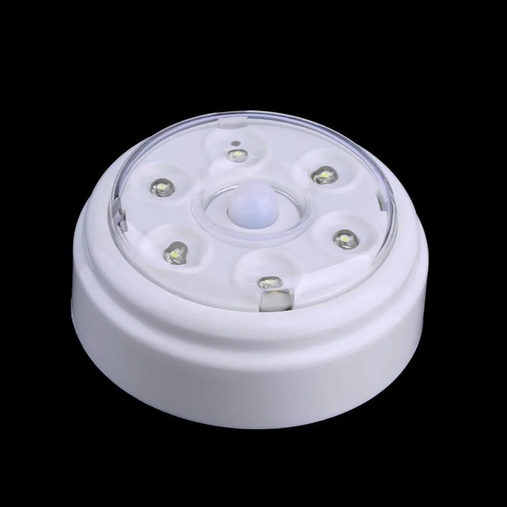 6 led wireless infrared pir auto sensor motion detector battery powered door wall light lamp