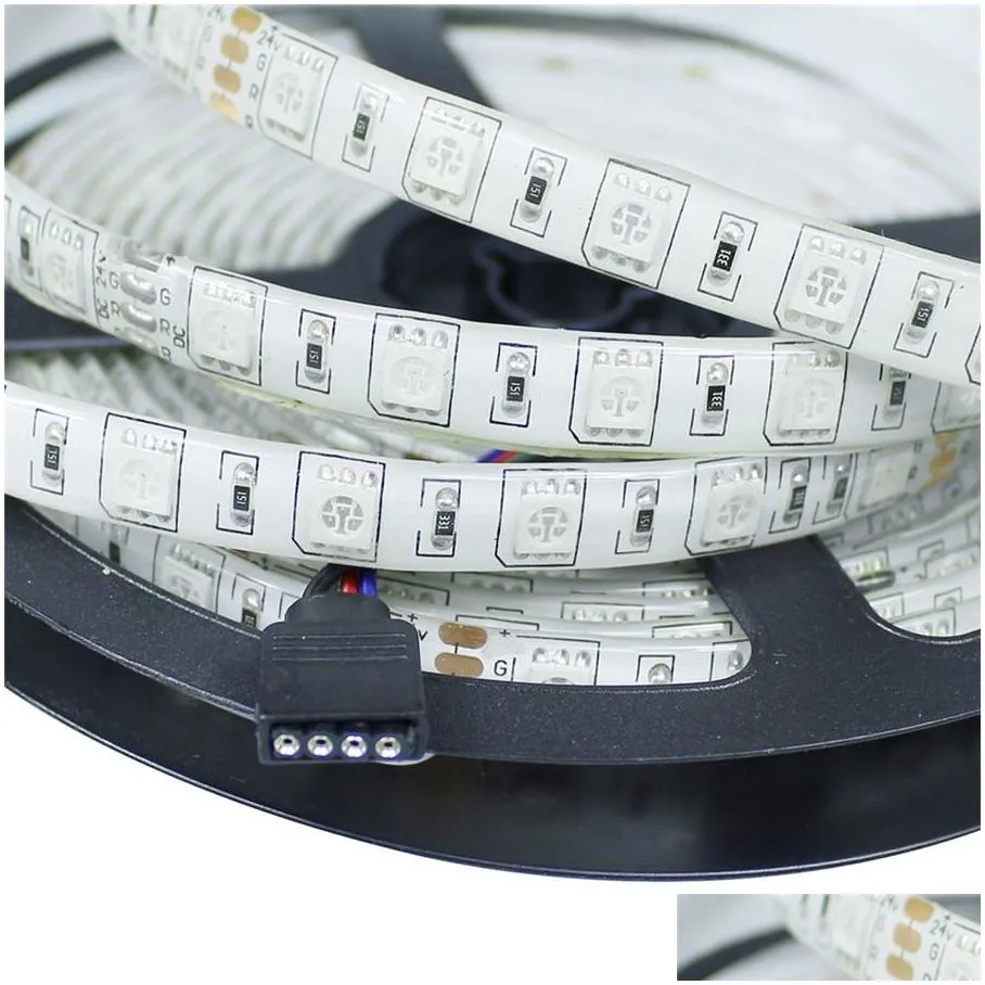 5m 24v ip65 waterproof flexible led strip 5050 300led lighting led tape ribbon outdoor decoration led ribbon warmwhite white rgb red