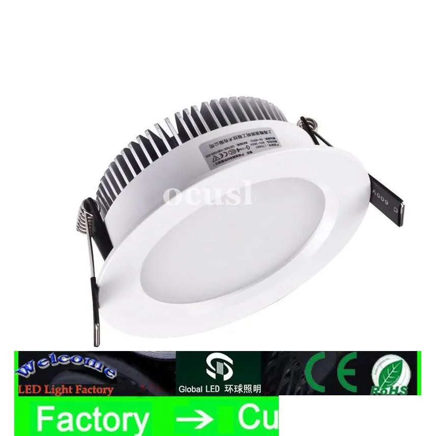 2.5 3 4 5 led recessed downlights 9w 12w 15w 18w dimmable led ceiling down lights 150 angle warm/cool white ac