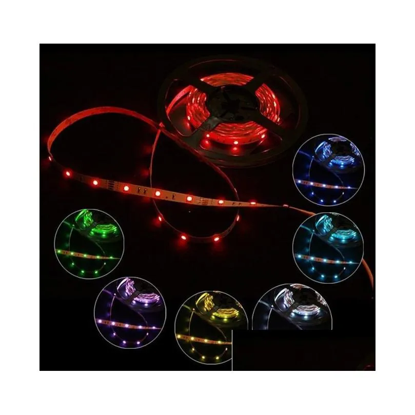 christmas 10m rgb led strip lighting 5050 smd flexible tape 300leds 5m/roll non waterproof dc 12v 16 colors 10meter car home indoor