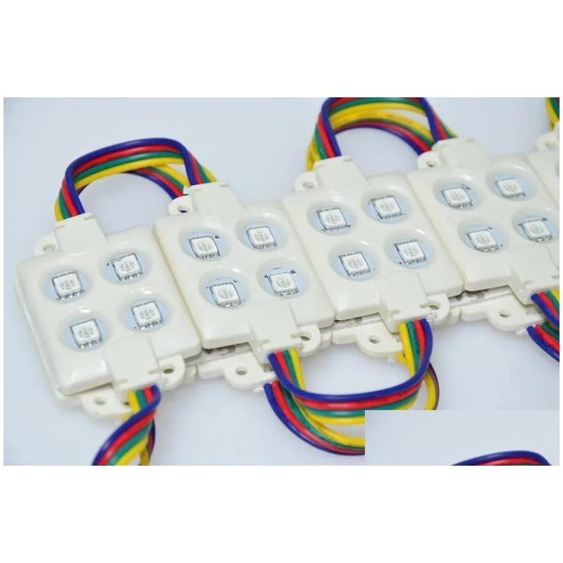 500x injection abs plastic smd5050 led module smd 4 leds led rgb module injection ip67 waterproof led module lights advertisements