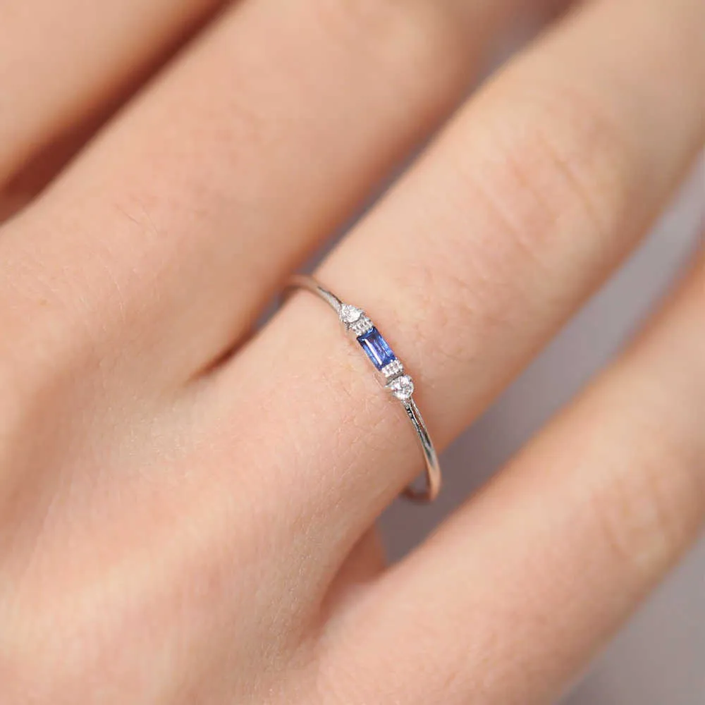 Band Rings Thin Dainty Stacking Rings For Women Elegant Mini Crystal Zircon Tiny Eternity Stacking Ring Fashion Jewelry KCR065 G230317