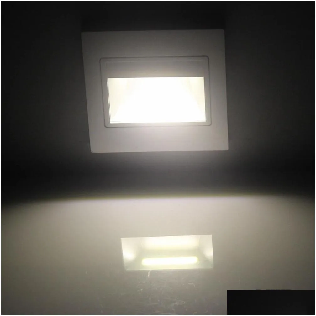  1.5w led corner wall lamp 85265v led footlight embedded led stairs step night light led cob stair wall lighting