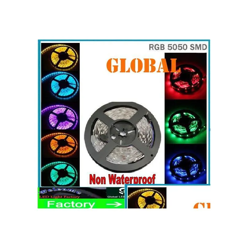 200meter rgb led strip lighting 5050 smd 200m flexible 300leds 5m/roll non waterproof dc 12v 16 colors home indoor christmas lights via