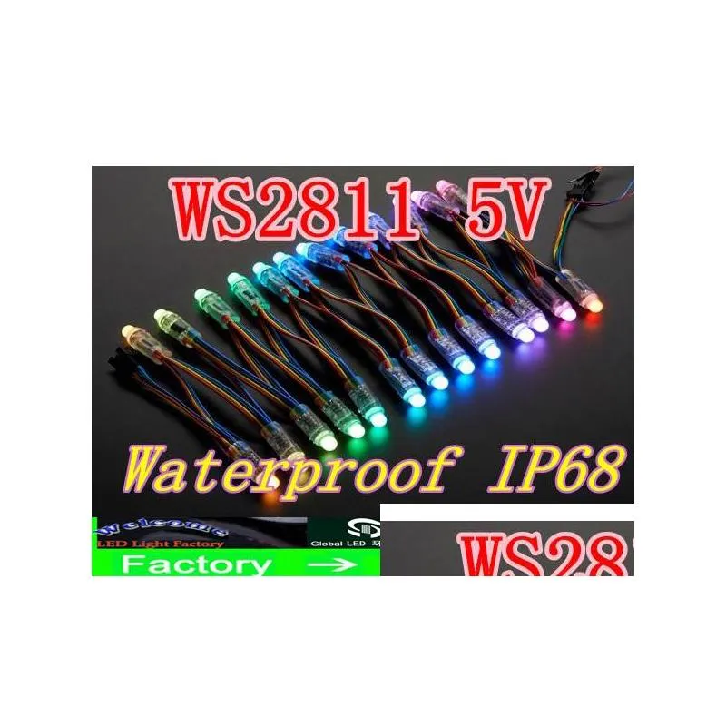 advertising decoration 12mm ws2811 full color pixel led module light waterproof ip68 dc5v