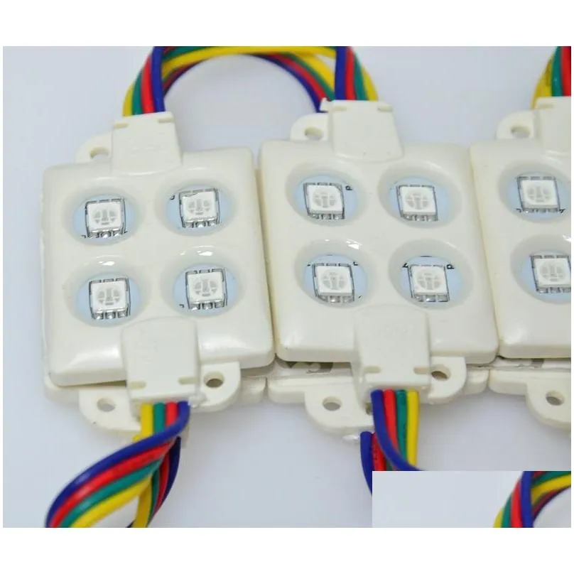 500x injection abs plastic smd5050 led module smd 4 leds led rgb module injection ip67 waterproof led module lights advertisements