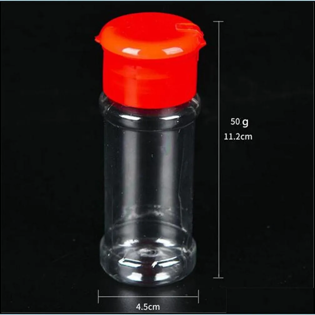 plastic spice salt pepper shakers seasoning jar can barbecue bbq condiment vinegar bottle kitchen cruet 10.5x4 cm xb1