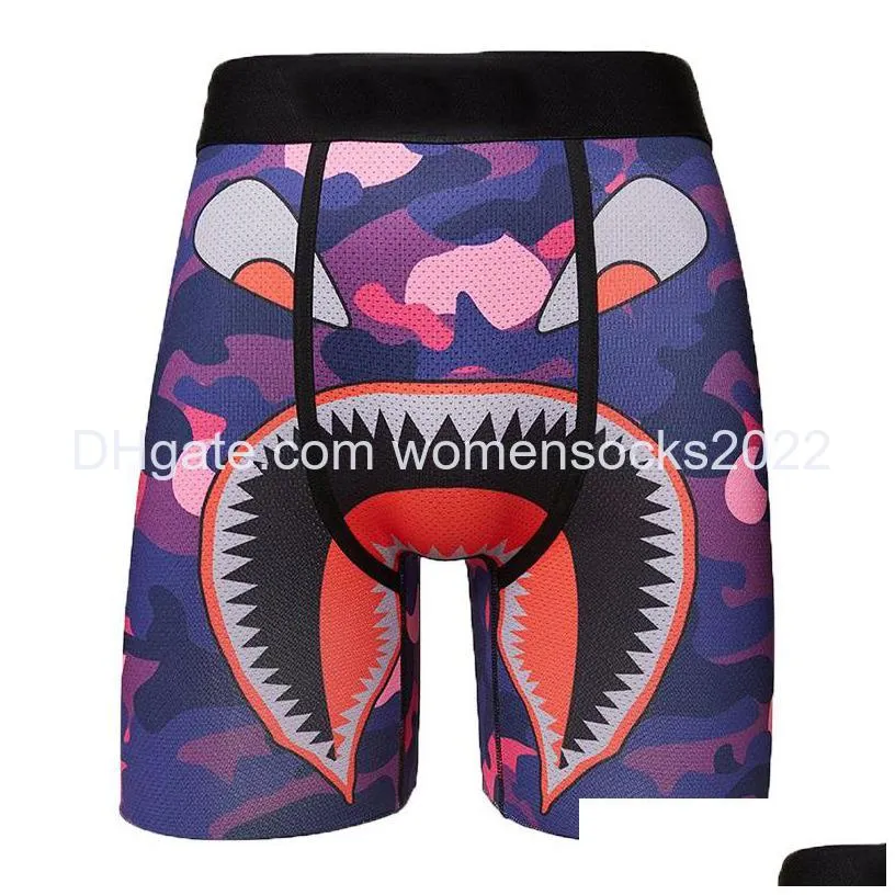 high quality 20color sexy underwear ice silk quickdrying mens shorts with bags  boxer breathable underwear brand size s2xl