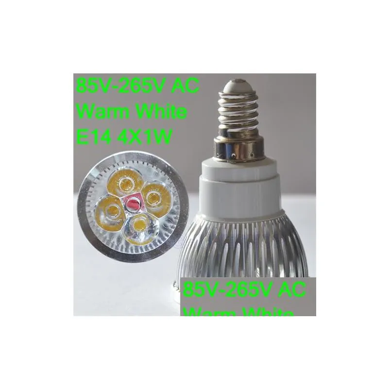 e14 e27 gu10 4w high power 4w spot lamp ac85265v bulb lamp cool white/warm white price