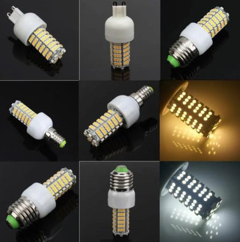 retail e27 g9 e14 led corn bulb 3528 smd 120 led light 7w 360 degree 700 lumen high power home lamp energy lights lighting