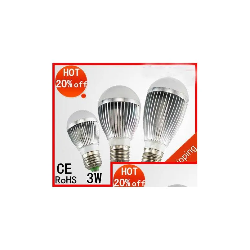 high power 3w 5w 7w 100240v golden/silver led globe bulb e27/gu10/b22 lamp ac 85265c 5pc