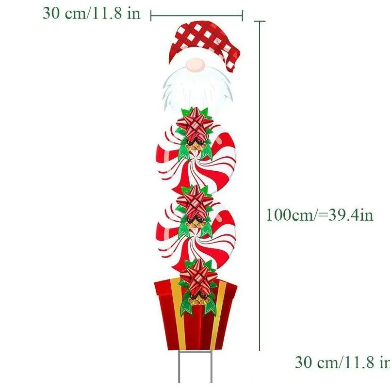 christmas decorations yard signs stakes decoration santa claus patio outdoor holiday decor festival year ornaments