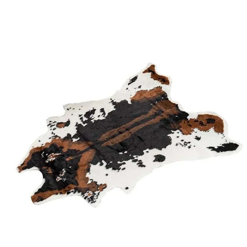 carpets cowhide rug cow hide carpet for living room bedroom print polyester faux fur rugs artificial animal skin home decorcarpets