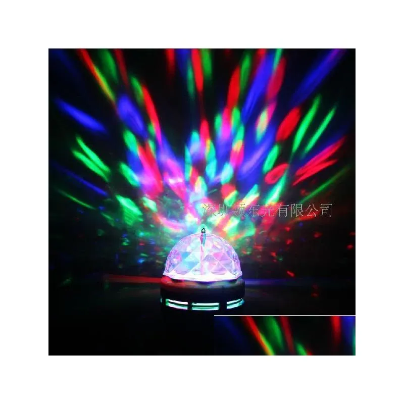 e27 3w 110v220v colorful auto rotating rgb projector crystal led stage light magic mini party dance light bulb for home