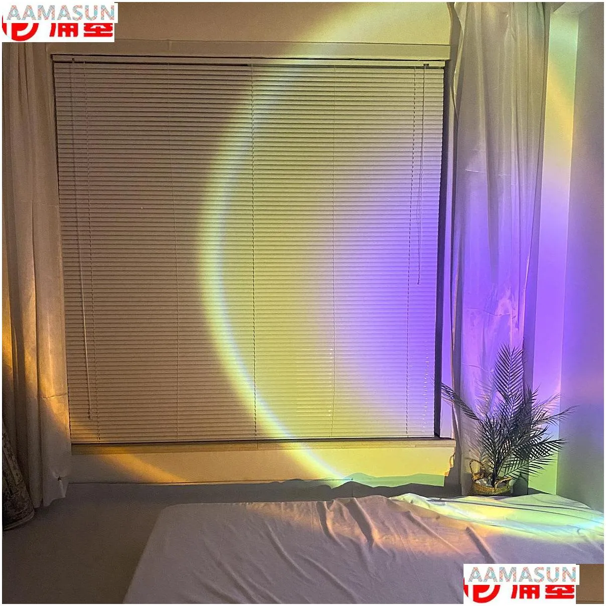 rainbow sunset projector night sunset lamp projector atmosphere led night light home coffe shop background wall decoration colorful