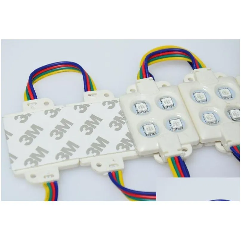 2000x injection abs plastic smd5050 led module smd 4 leds led rgb module injection ip67 waterproof led module lights advertisements