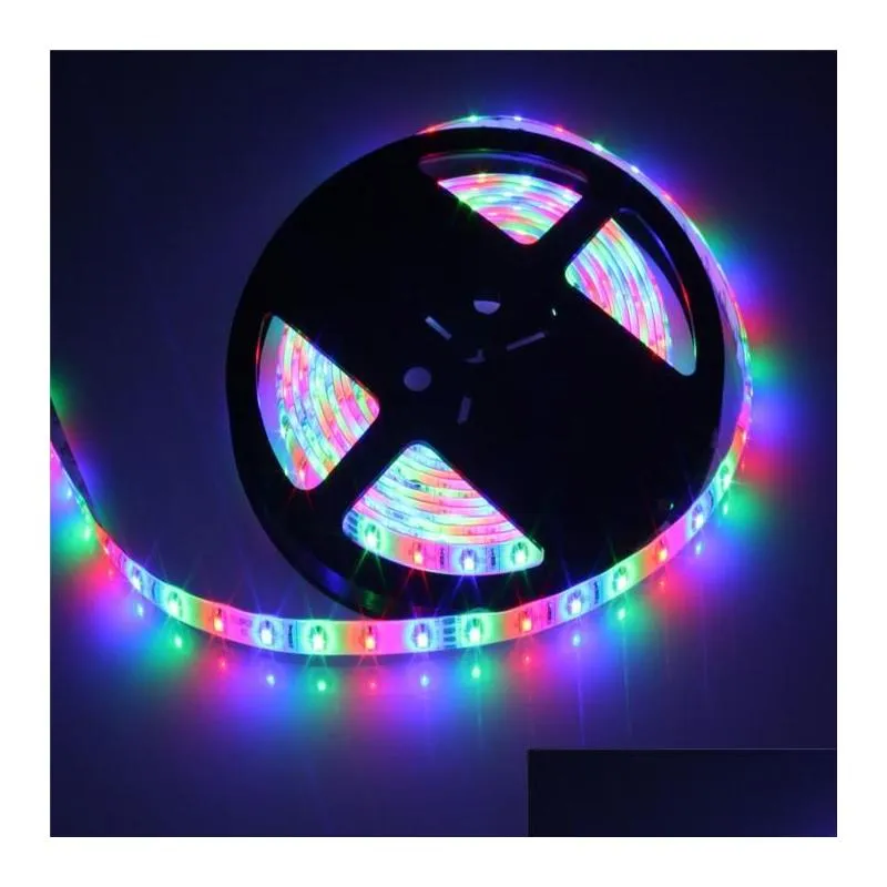 50m 50meter warm white led strip light led ribbon 3528 smd 5m waterproof flexible 300led with connector 2a power supply plug via dhs