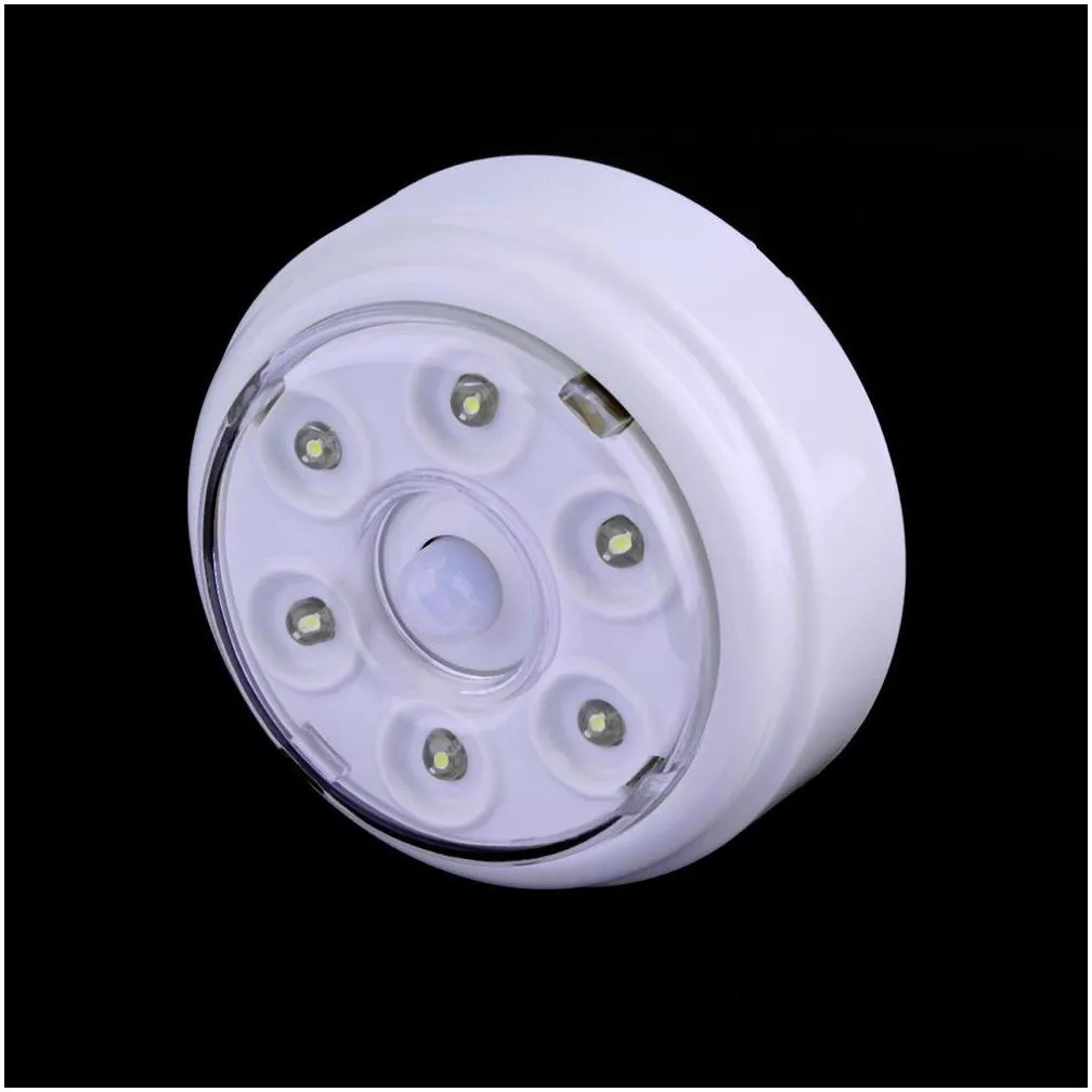 6 led wireless infrared pir auto sensor motion detector battery powered door wall light lamp