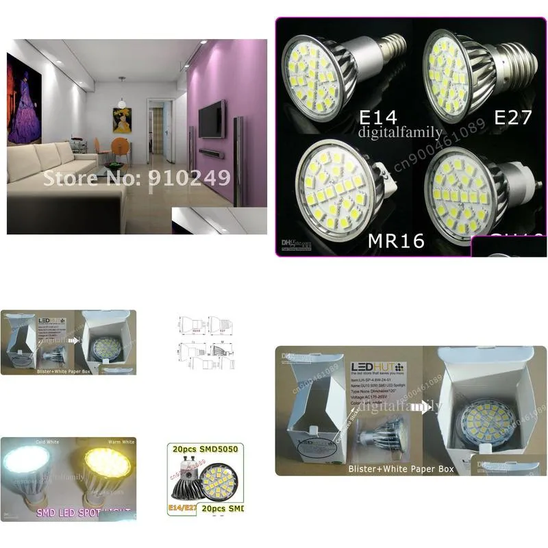 high power special 7w 5050 smd 20led 360lm e27/mr16/gu10 white indoor led light bulb spotlight