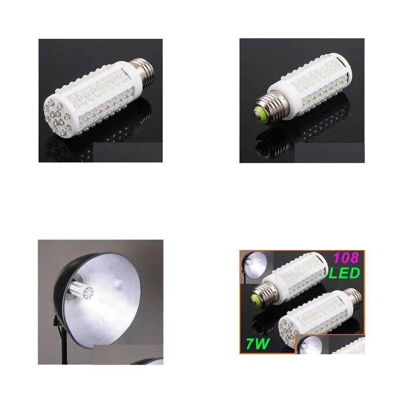  ultra bright led bulb 7w e27 220v cold white light led lamp with 108 led 360 degree spot light