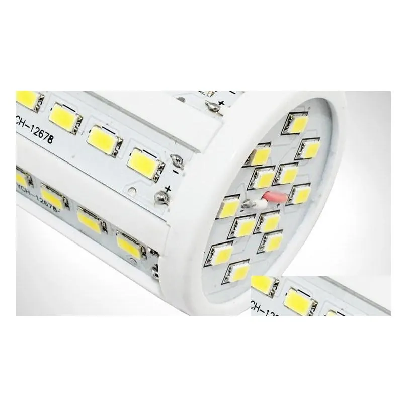 50pcs warm cool white led bulbs led corn lighting 360 degree 15w e27 e14 b22 5630 smd 60 leds 2400lm lights lamp 110v 130v 220v 240v via