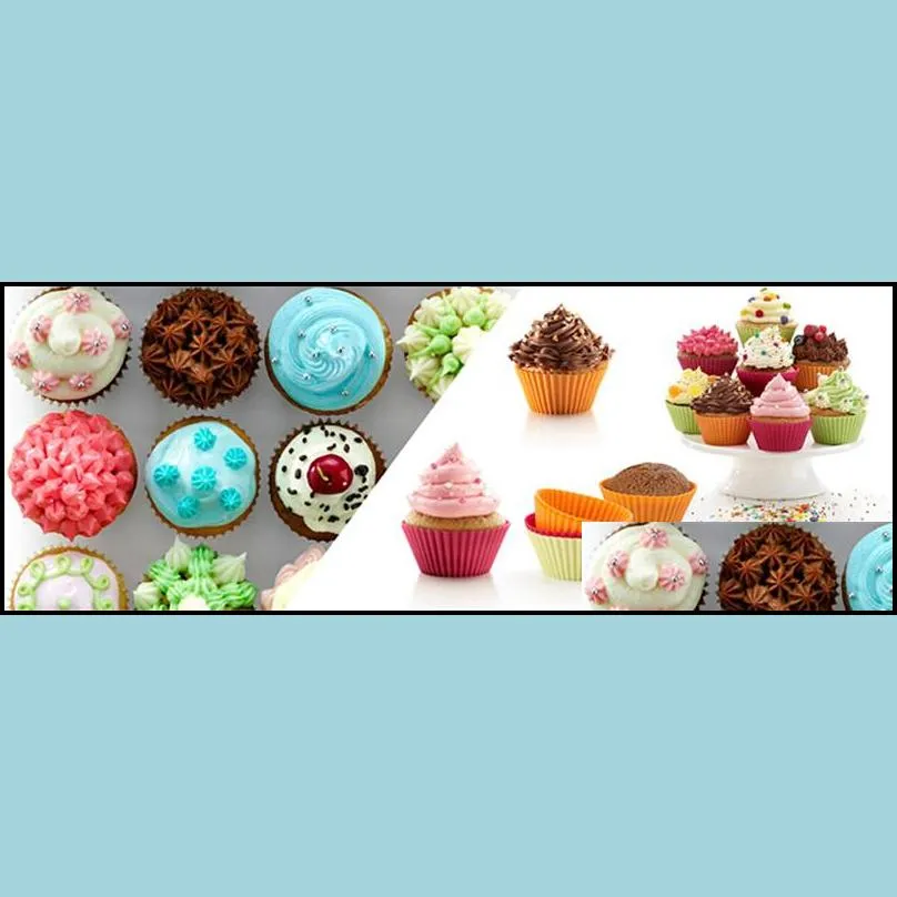  dining 5cm silicone cupcake liner cake chocolate cake muffin liners pudding jelly baking cup mold kd1