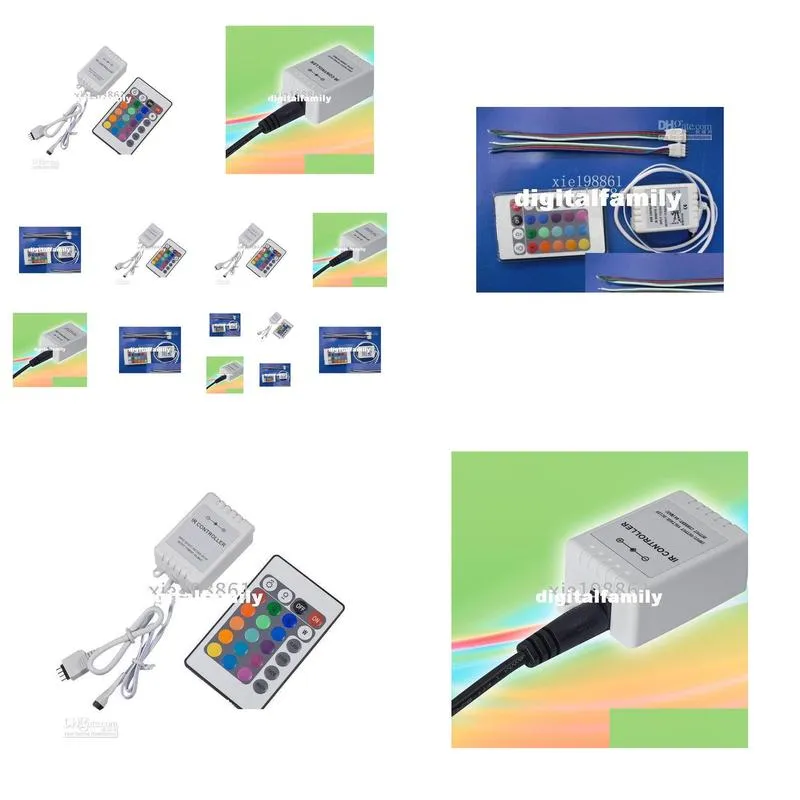  24 button rgb led light controller ir remoteadd2pcs conector