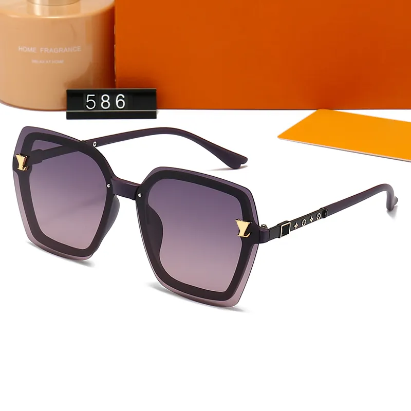 Designer Sunglasses Brand Glasses Outdoor Shades PC Farme Fashion Classic Ladies luxury Sunglass Mirrors for Women l 586 Thin frame