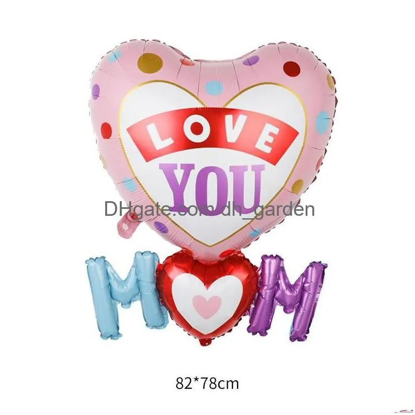 Party Decoration Mothers Day Theme Decorative Balloons Festive Balloon Set Mom I Love You Birthday Bedroom Meaning Extraordi Dhgarden