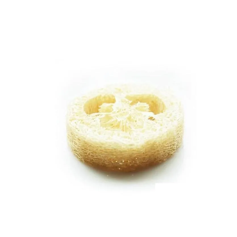 Bath Brushes Sponges Scrubbers 100Pcs Sponges Natural Loofah Luffa Loofa Slices Handmade Diy Customize Soap Tools Cleanner Drop D