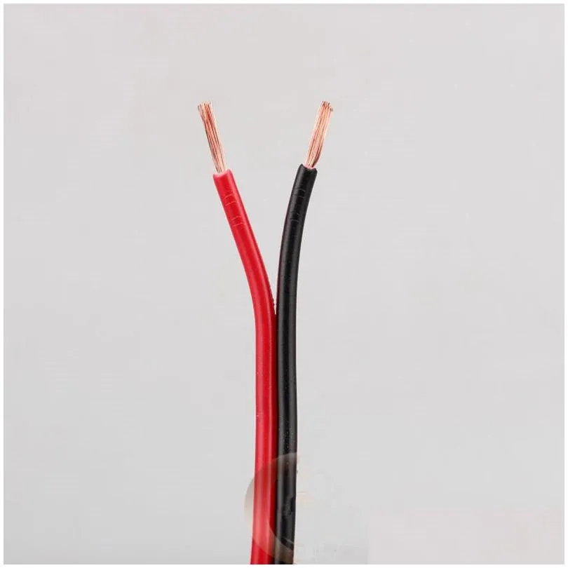 2pin red black cable pvc insulated wire cable for single color 5050 3528 5630 3014 2835 led strip 600m/lot red and black wire