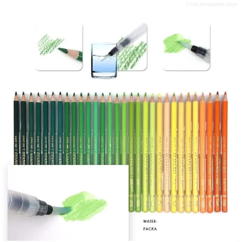 premium soft core 180 water colored pencil set for adult coloring books drawing watercolor 201102
