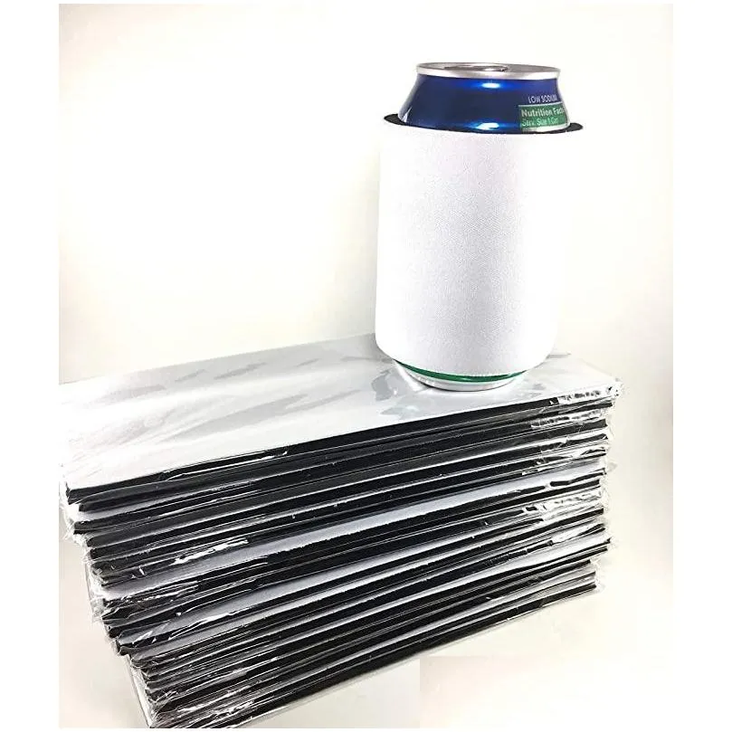 white sublimation slap wrap koozy blanksublimation vinyl neoprene cola can cover cooler sleeves for slim bottles koozies 23.5x8.5cm 9x3