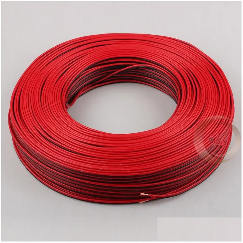 2pin red black cable pvc insulated wire cable for single color 5050 3528 5630 3014 2835 led strip 600m/lot red and black wire