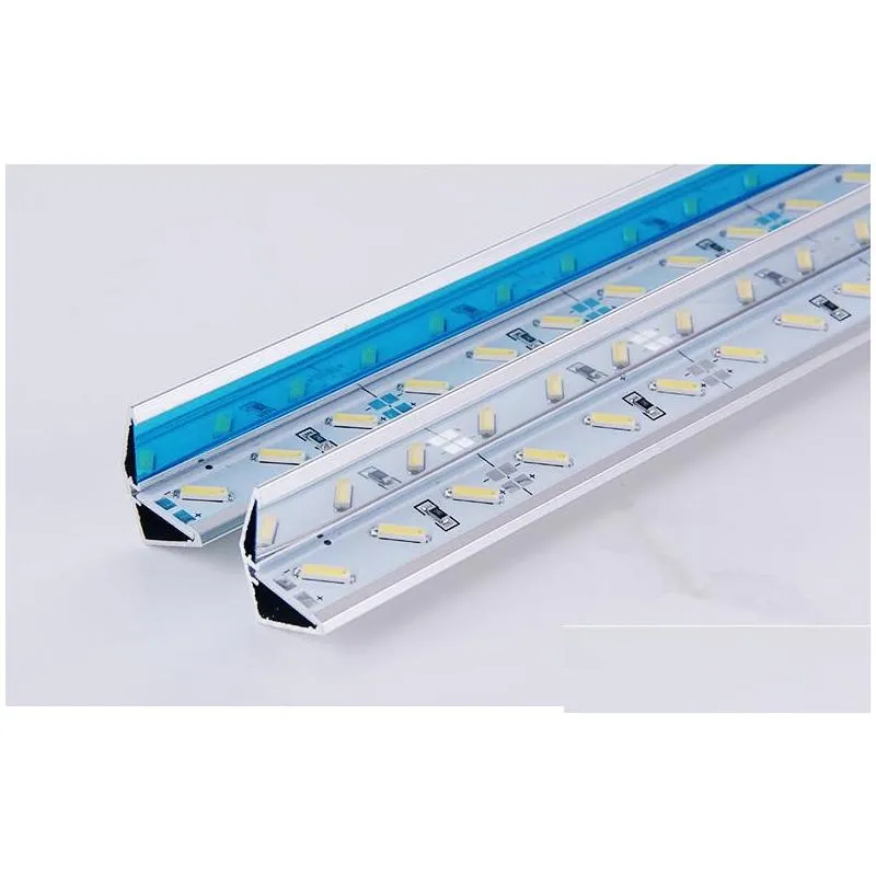 hard led strip 7020 smd cool warm white rigid bar 72 leds led light with uand v style shell housing with end cap by dhs