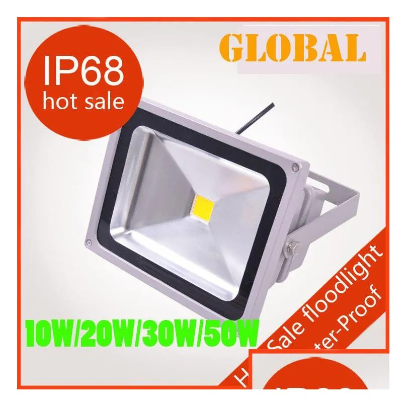 led floodlight outdoor 10w 20w 30w 50w 70w 100w 150w 200w waterproof ip68 warm cool white landscape cob flood lights wall wash light