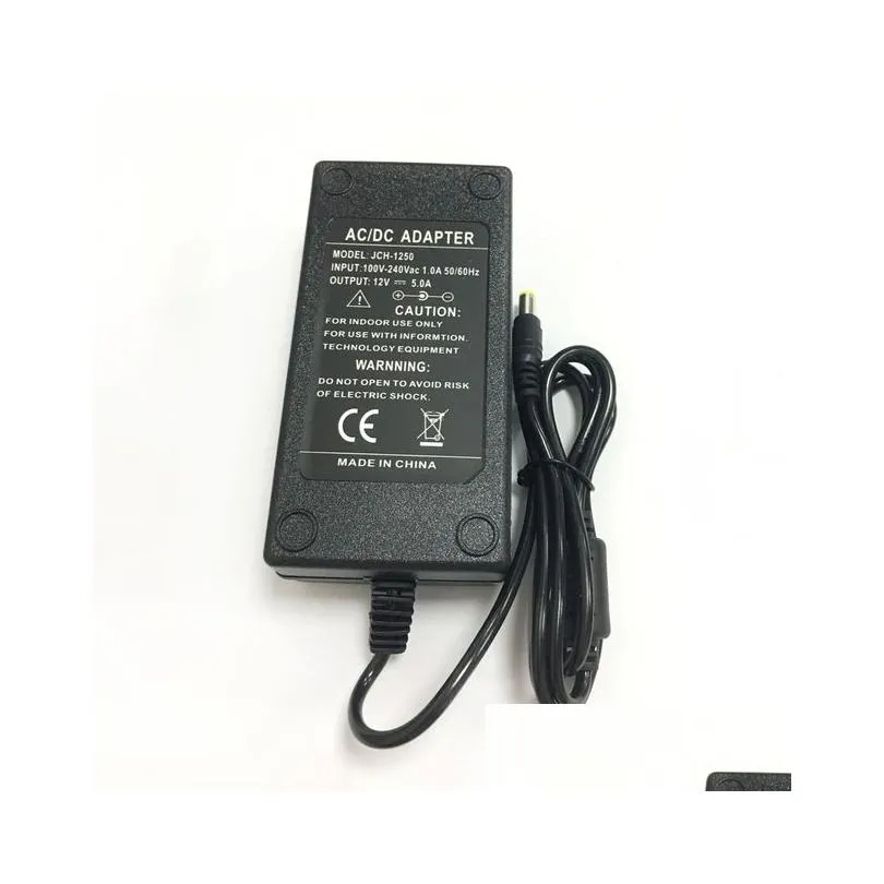 12v 5a 60w lighting transformers switching mode power supply power adapter with 1.2 meter cable ac 100240v input for 3528 5050 5630 led light strip