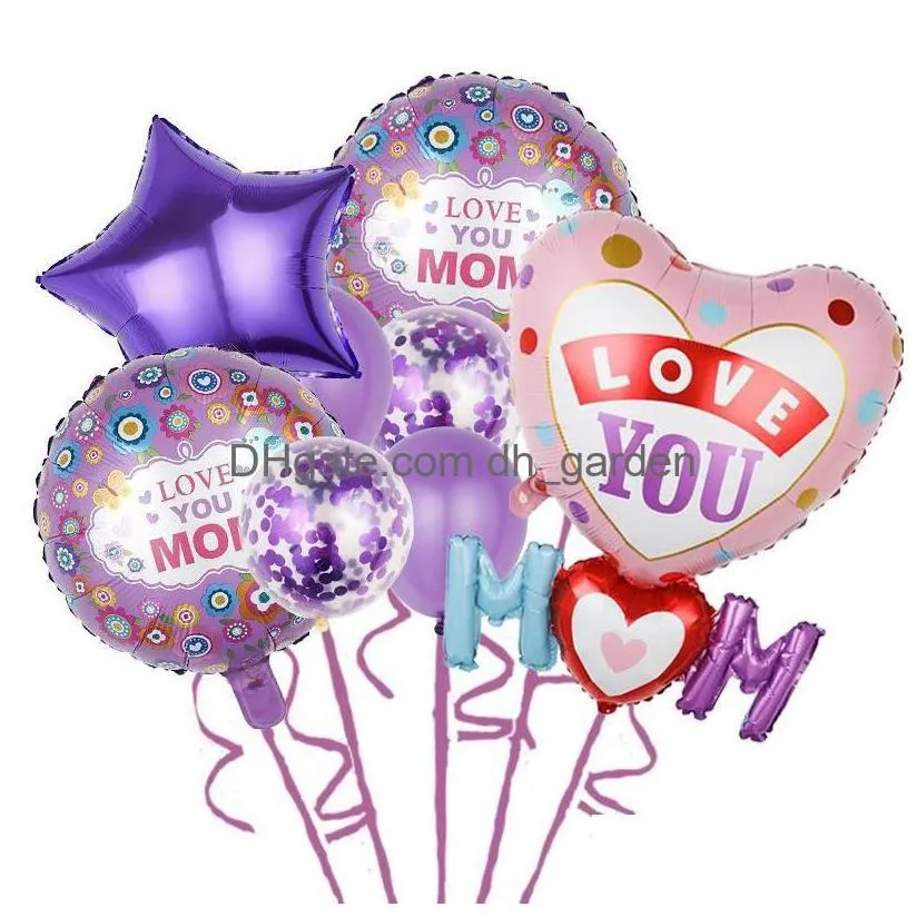 Party Decoration Mothers Day Theme Decorative Balloons Festive Balloon Set Mom I Love You Birthday Bedroom Meaning Extraordi Dhgarden