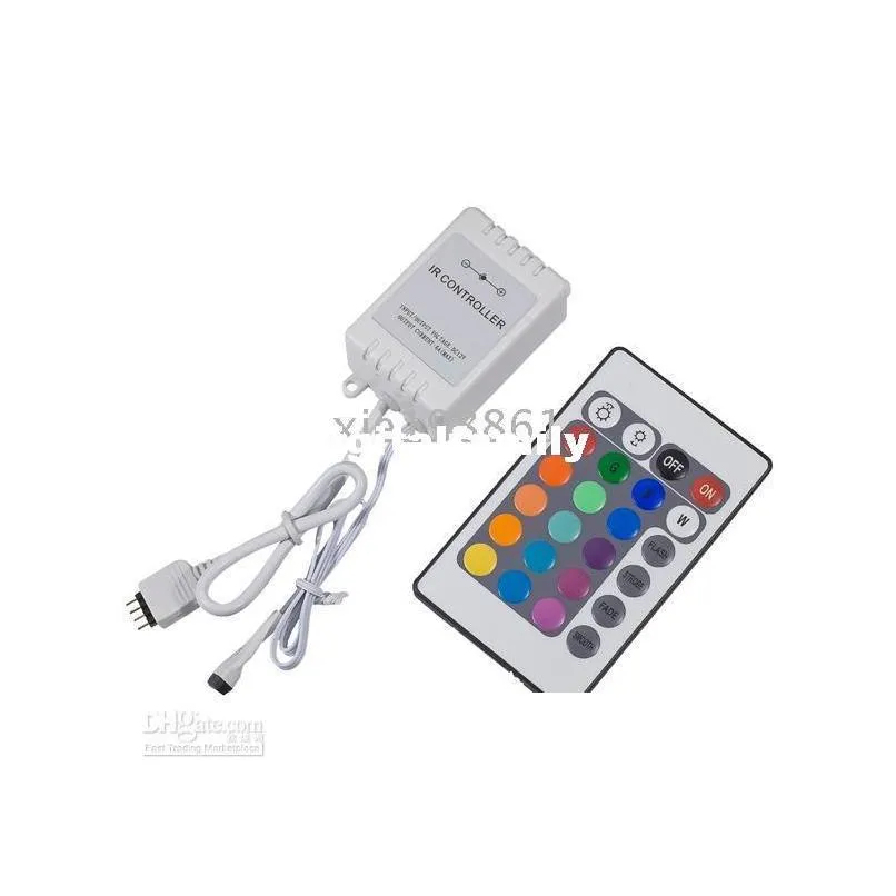  24 button rgb led light controller ir remoteadd2pcs conector