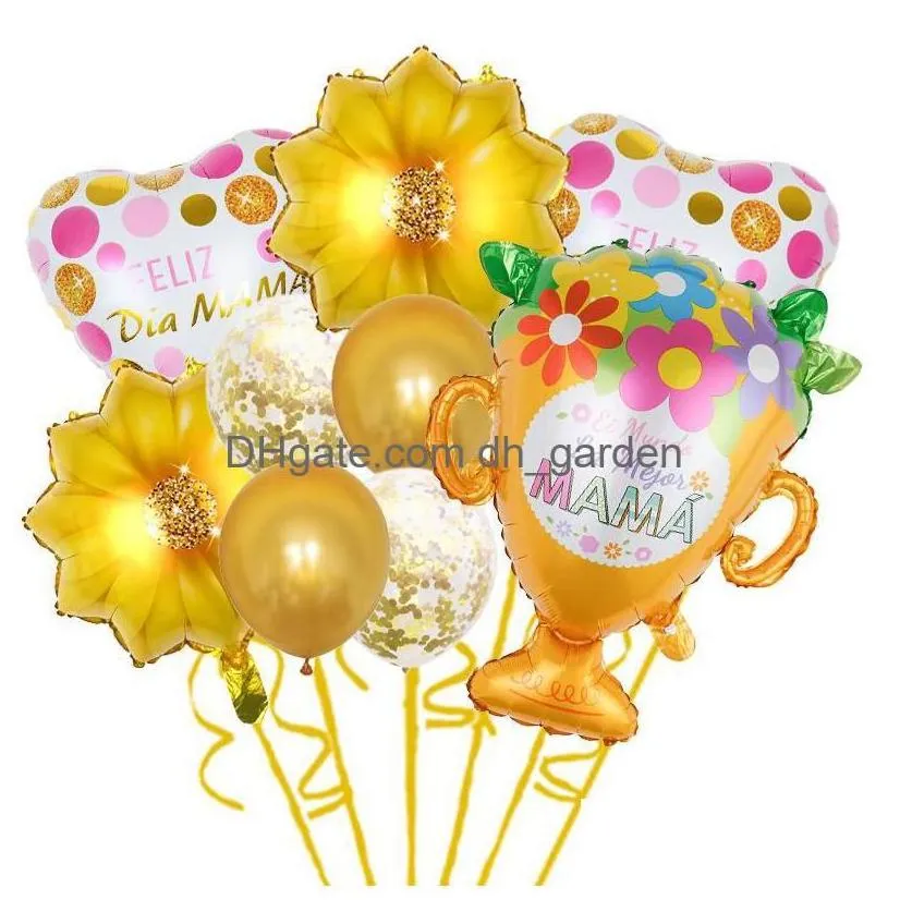 Party Decoration Mothers Day Theme Decorative Balloons Festive Balloon Set Mom I Love You Birthday Bedroom Meaning Extraordi Dhgarden