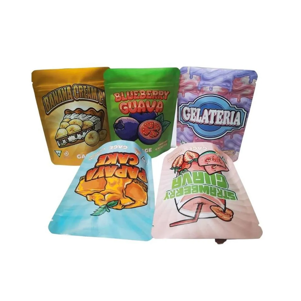 packing bags 60 styles shaped mylar bag 3 5g irregar die cut out zipper flower edibles packaging matte holographic material backpack