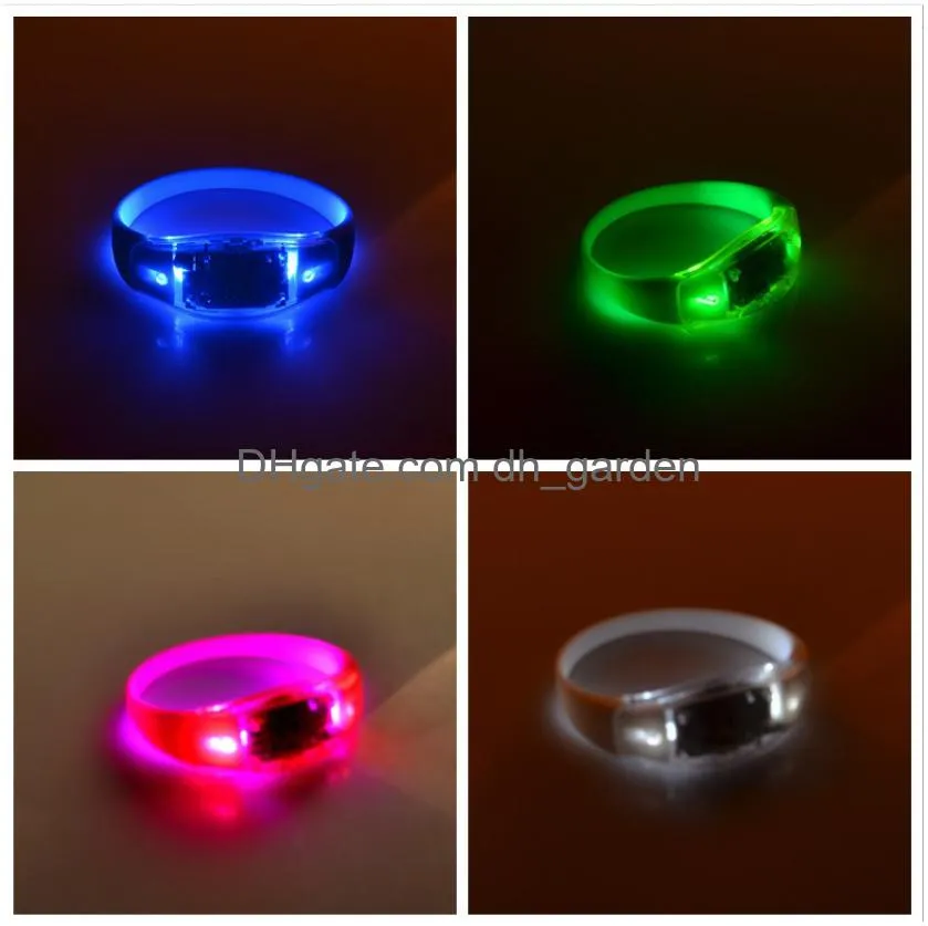 factory customized wholesale charm bracelets jewelry activated sound control led flashing bracelet light up bangle wristband club party bar