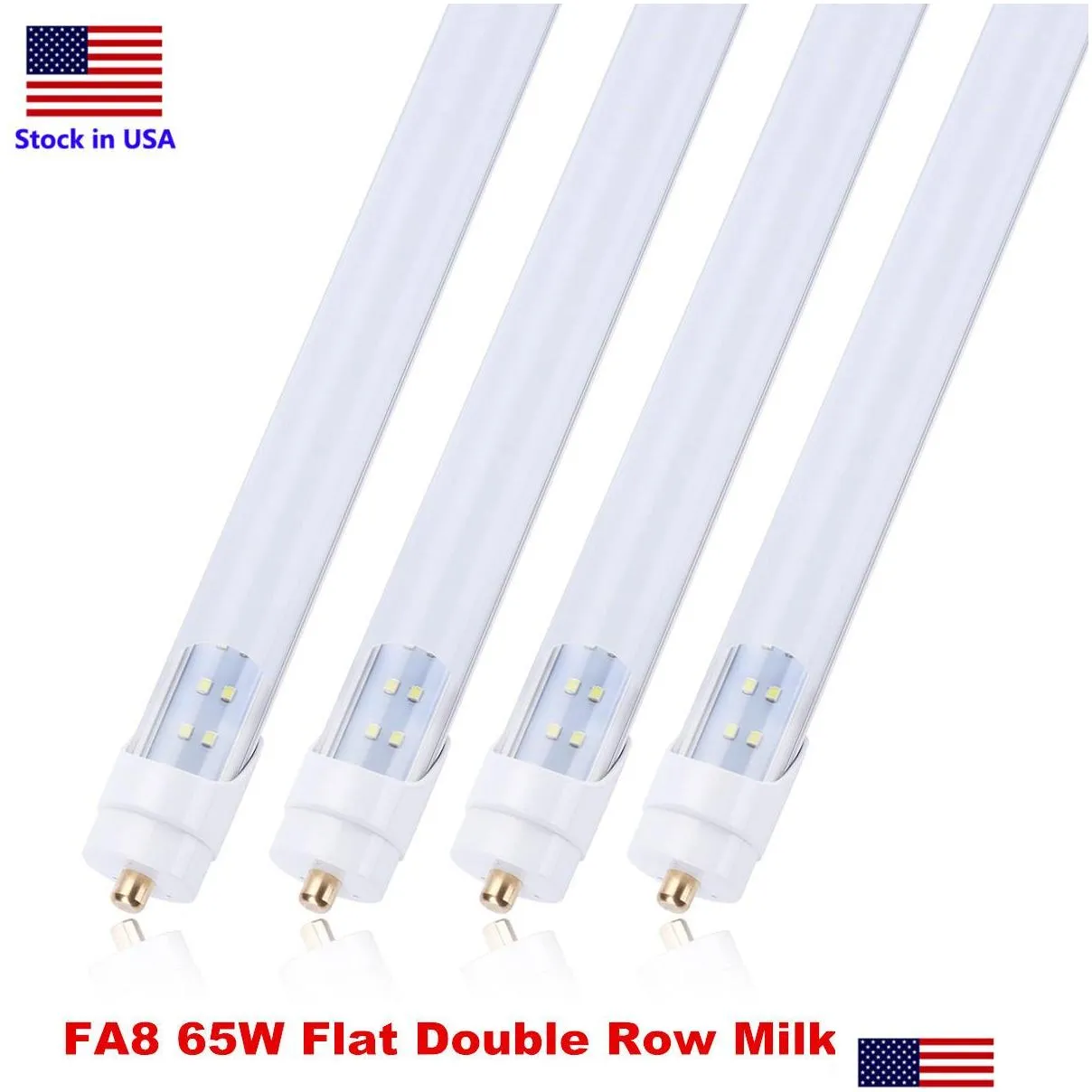 led tubes 8ft 8 feet single pin fa8 led t8 tube light fixture 45w 65w v shaped tube light double rows bulbs