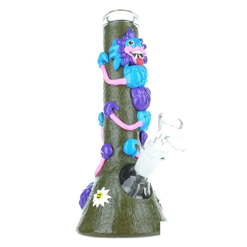 glass bong octopus playtime hookahs for dry herb 10 inches water pipe granny monster horror games funny huggy wuggy glass rigs heady halloween minions beaker