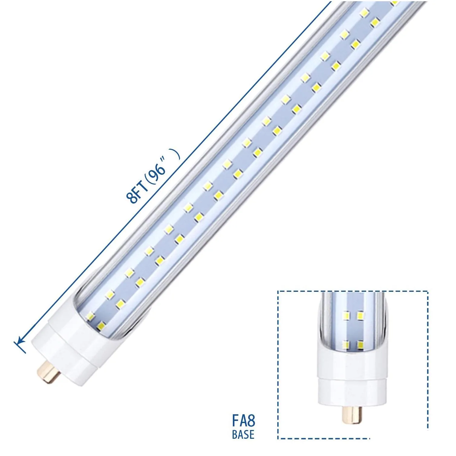 8 led bulbs 8ft tube lamp single pin fa8 t8 led tubes light 8 ft 8feet 45w leds lights tube lamp fa8 led shop lights